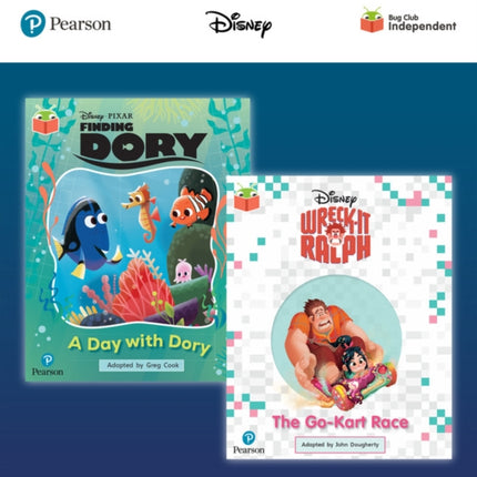 Pearson Bug Club Disney Year 2 Pack B including Orange and Purple band readers Finding Dory A Day with Dory WreckIt Ralph The GoKart Race