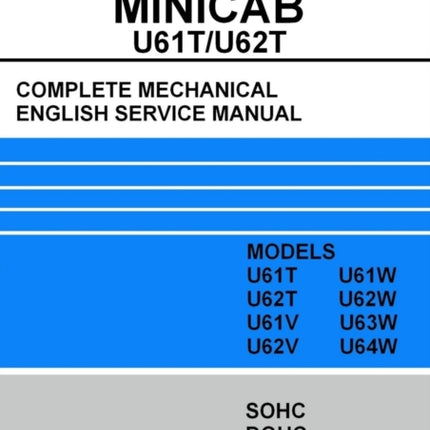 Mitsubishi MINICABTOWNBOX U61TU62T Full Mechanical English Service Manual