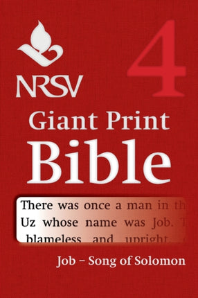 NRSV Giant Print Bible Volume 4 Job  Song of Songs