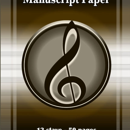 Manuscript Paper 50 Pages  12 Stave