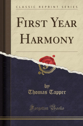 First Year Harmony Classic Reprint