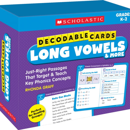 Decodable Cards Long Vowels  More