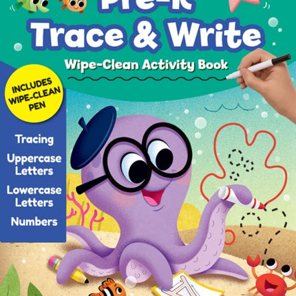 Pre-K Trace & Write Wipe-Clean Activity Book