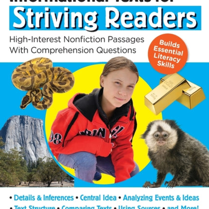 Informational Texts for Striving Readers: Grade 5: High-Interest Nonfiction Passages with Comprehension Questions