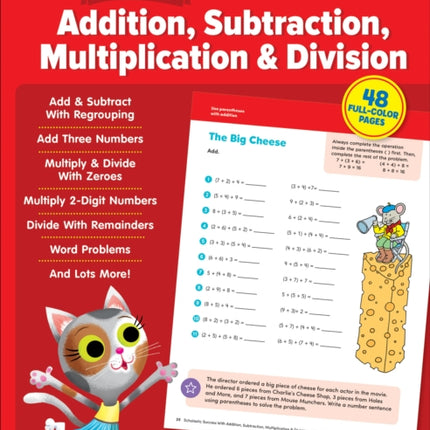 Scholastic Success with Addition Subtraction Multiplication  Division Grade 4 Workbook