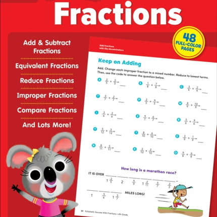 Scholastic Success with Fractions Grade 4 Workbook