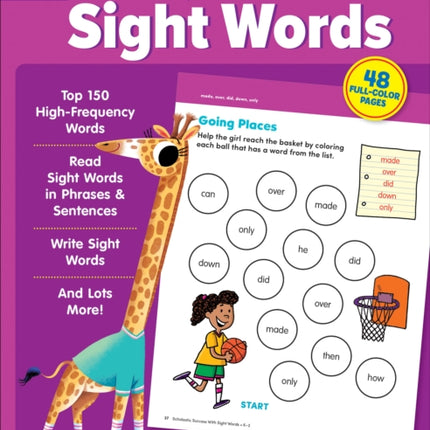 Scholastic Success with Sight Words Workbook