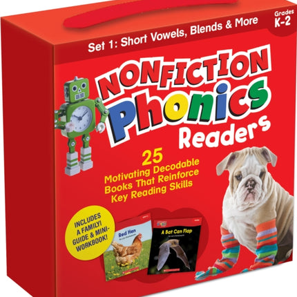 Nonfiction Phonics Readers Set 1 Short Vowels
