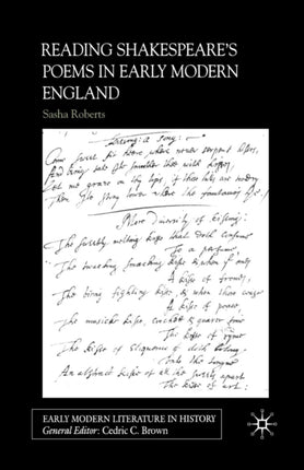 Reading Shakespeares Poems in Early Modern