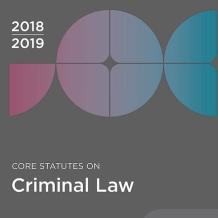 Core Statutes on Criminal Law 201819