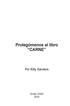 Prolegmenos al libro Carne