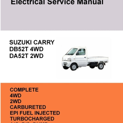 SUZUKI CARRY TRUCK Electrical Service Manual DB52T DA52T