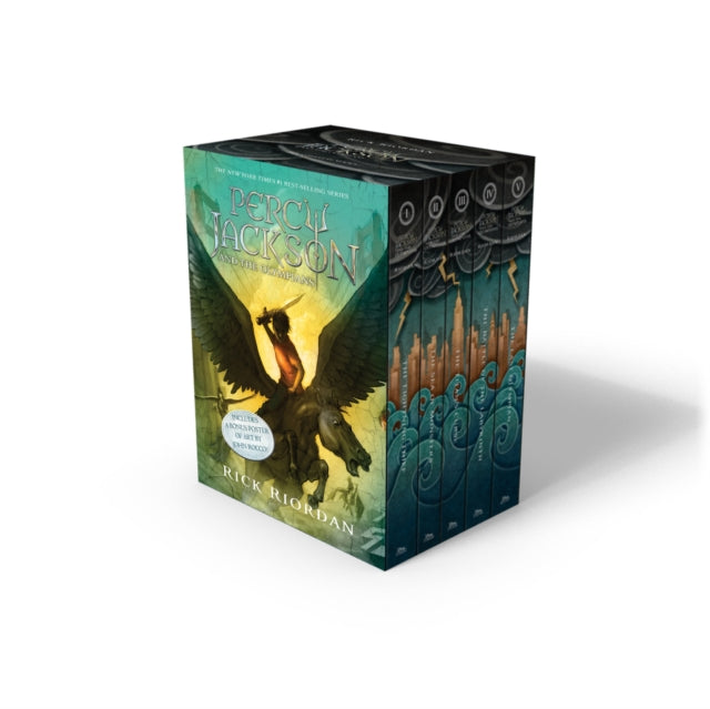 Percy Jackson and the Olympians 5 Book Paperback Boxed Set (w/poster)