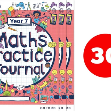 White Rose Maths Practice Journals Year 7 Workbooks: Pack of 30