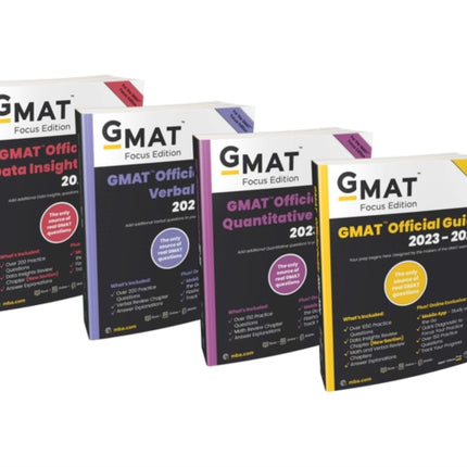 GMAT Official Guide 2023-2024 Bundle, Focus Edition: Includes GMAT Official Guide, GMAT Quantitative Review, GMAT Verbal Review, and GMAT Data Insights Review + Online Question Bank