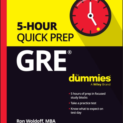 GRE 5-Hour Quick Prep For Dummies