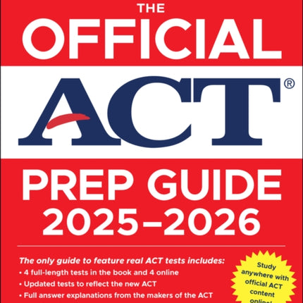 The Official ACT Prep Guide 20252026 Book  Onl