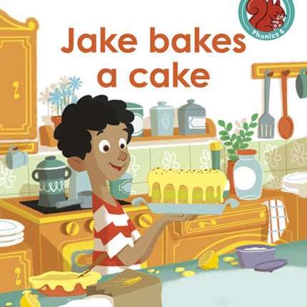 Jake bakes a cake