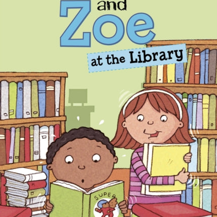 Max and Zoe at the Library