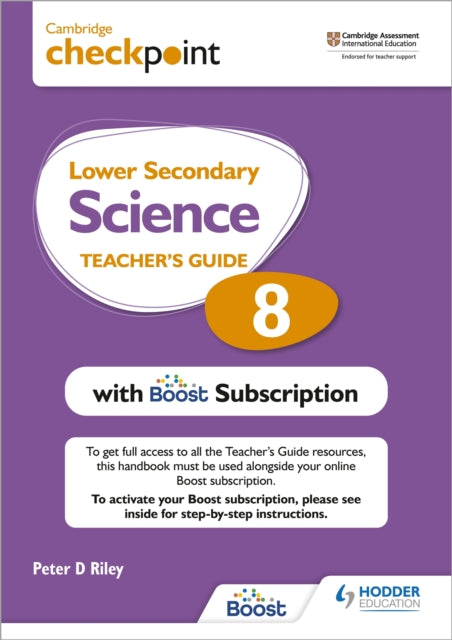 Cambridge Checkpoint Lower Secondary Science Teachers Guide 8 with Boost Subscription