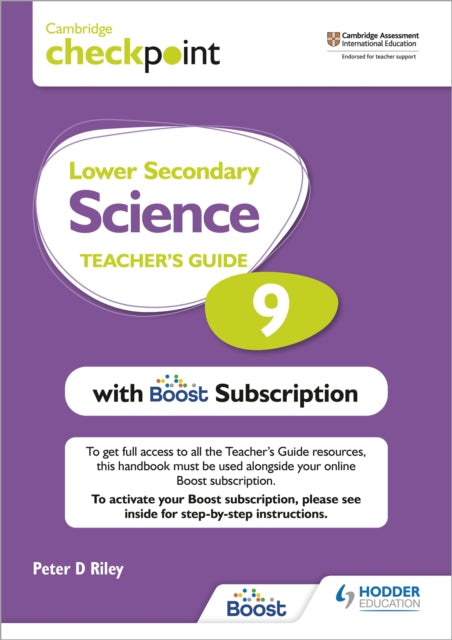 Cambridge Checkpoint Lower Secondary Science Teachers Guide 9 with Boost Subscription