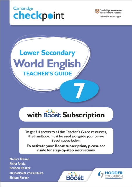 Cambridge Checkpoint Lower Secondary World English Teachers Guide 7 with Boost Subscription Booklet