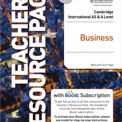 Cambridge International AS  A Level Business Teachers Resource Pack with Boost Subscription