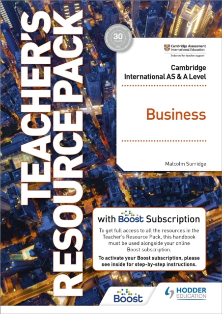 Cambridge International AS  A Level Business Teachers Resource Pack with Boost Subscription