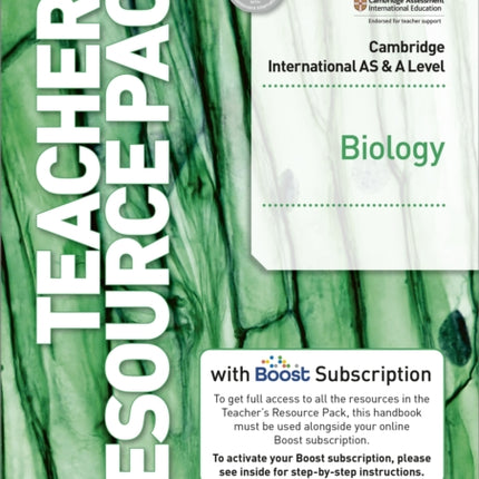 Cambridge International AS  A Level Biology Teachers Resource Pack with Boost Subscription