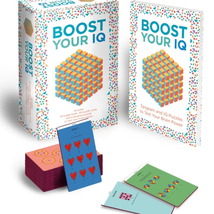 Boost Your IQ: Includes 64-page Puzzle Book, 48 Cards and a Press-Out Tangram Puzzle to Test Your Brain Power