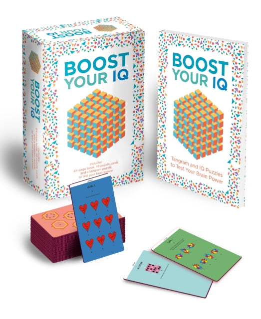 Boost Your IQ: Includes 64-page Puzzle Book, 48 Cards and a Press-Out Tangram Puzzle to Test Your Brain Power