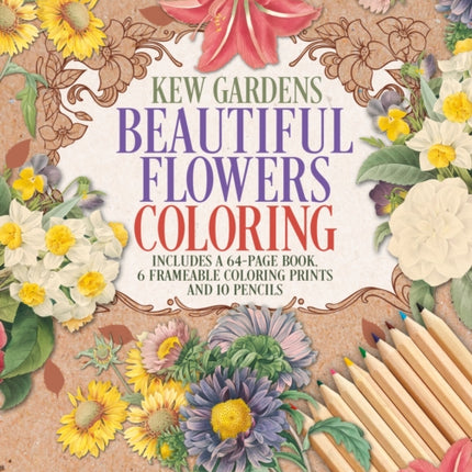 Kew Gardens Beautiful Flowers Coloring Kit