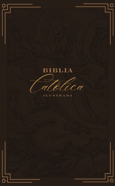 Biblia Católica Ilustrada Piel genuina Café