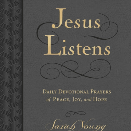 Jesus Listens Large Text Leathersoft Charcoal