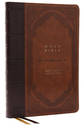 KJV Holy Bible: Giant Print Thinline, Brown Leathersoft, Red Letter, Comfort Print: King James Version (Vintage)