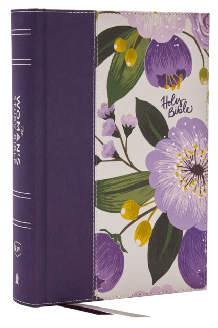 KJV, The Woman's Study Bible, Purple Floral Cloth over Board, Red Letter, Full-Color Edition, Comfort Print (Thumb Indexed): Receiving God's Truth for Balance, Hope, and Transformation