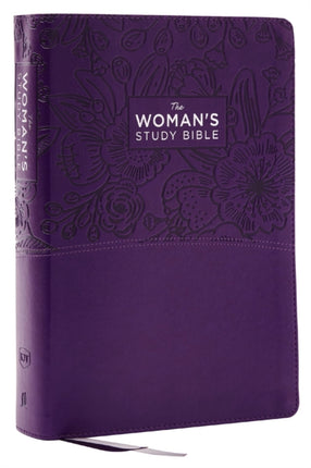 KJV, The Woman's Study Bible, Purple Leathersoft, Red Letter, Full-Color Edition, Comfort Print (Thumb Indexed): Receiving God's Truth for Balance, Hope, and Transformation