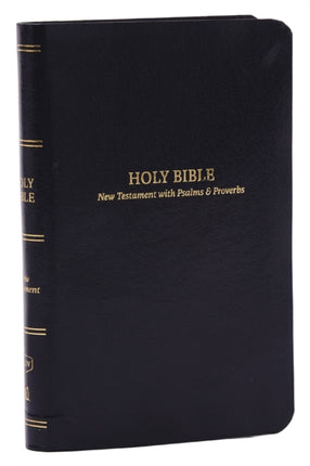 KJV, Pocket New Testament with Psalms and   Proverbs, Black Leatherflex, Red Letter, Comfort Print