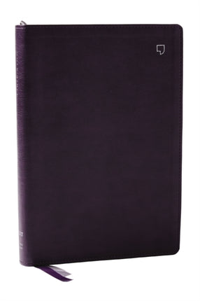 NET Bible Large Print Thinline with Cross References Purple Leathersoft Comfort Print Thumb Indexed