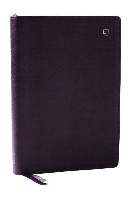 NET Bible Large Print Thinline with Cross References Purple Leathersoft Comfort Print Thumb Indexed