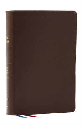 NET Bible Full Notes Edition NET Brown Genuine Leather Comfort Print Thumb Indexed