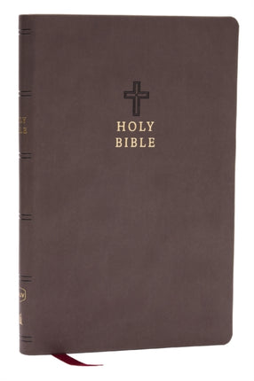 NKJV Holy Bible, Value Ultra Thinline, Charcoal Leathersoft,  Red Letter, Comfort Print