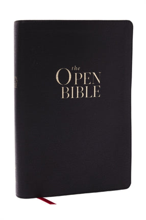 The Open Bible Read and Discover the Bible for Yourself NKJV Black Leathersoft Red Letter Comfort Print