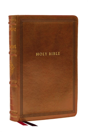 KJV Large Print Reference Bible Brown Leathersoft Red Letter Comfort Print Sovereign Collection