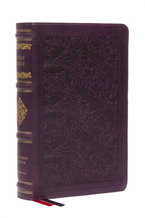 KJV Large Print Reference Bible Purple Leathersoft Red Letter Comfort Print Sovereign Collection