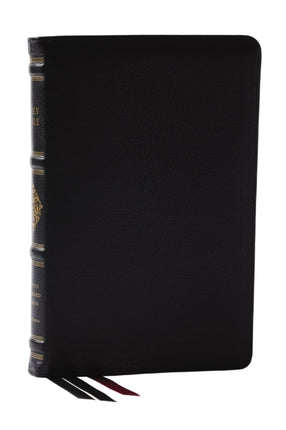 RSV Personal Size Bible with Cross References Black Premium Goatskin Leather Premier Collection Sovereign Collection