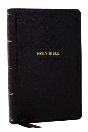 KJV Personal Size Large Print EndofVerse Reference Bible Black Leathersoft Red Letter Comfort Print Thumb Indexed