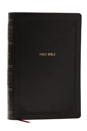 NKJV Giant Print EndofVerse Reference Bible Black Leathersoft Red Letter Comfort Print Thumb Indexed
