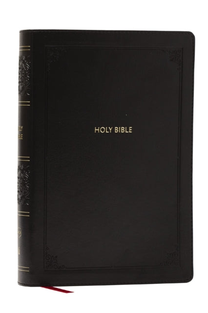 NKJV Giant Print EndofVerse Reference Bible Black Leathersoft Red Letter Comfort Print Thumb Indexed