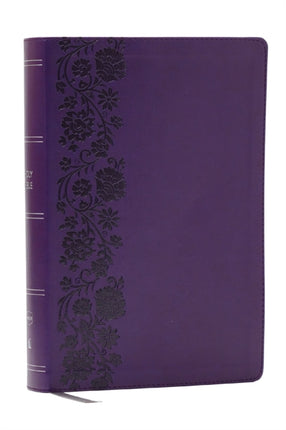NKJV Giant Print EndofVerse Reference Bible Purple Leathersoft Red Letter Comfort Print